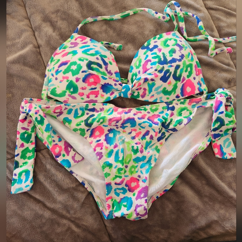 Colored Cheetah Print 2 Piece Size S